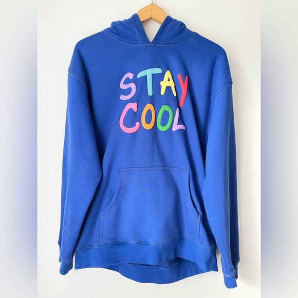 Stay Cool Sweatshirt Women’s Large Puff Paint in Royal - Picture 3 of 9
